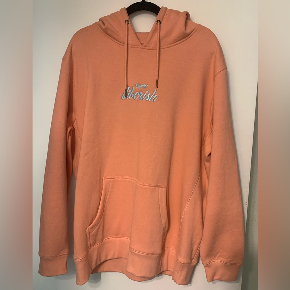 jiberish Script Hoodie Peach